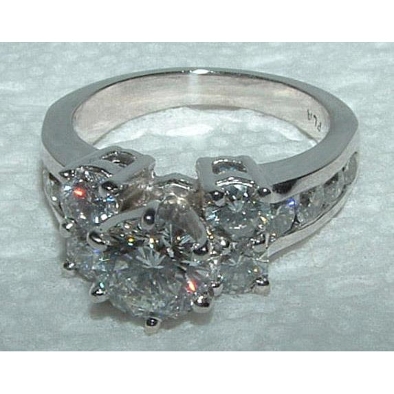 Fancy Princess Cut Vintage Style White Gold Diamond Solitaire Ring 