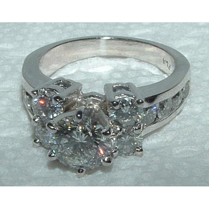 Fancy Princess Cut Vintage Style White Gold Diamond Solitaire Ring 