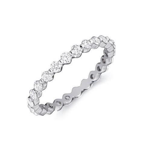 2.4 Ct Brilliant Cut Diamond Eternity Band 14K White Gold Eternity Band