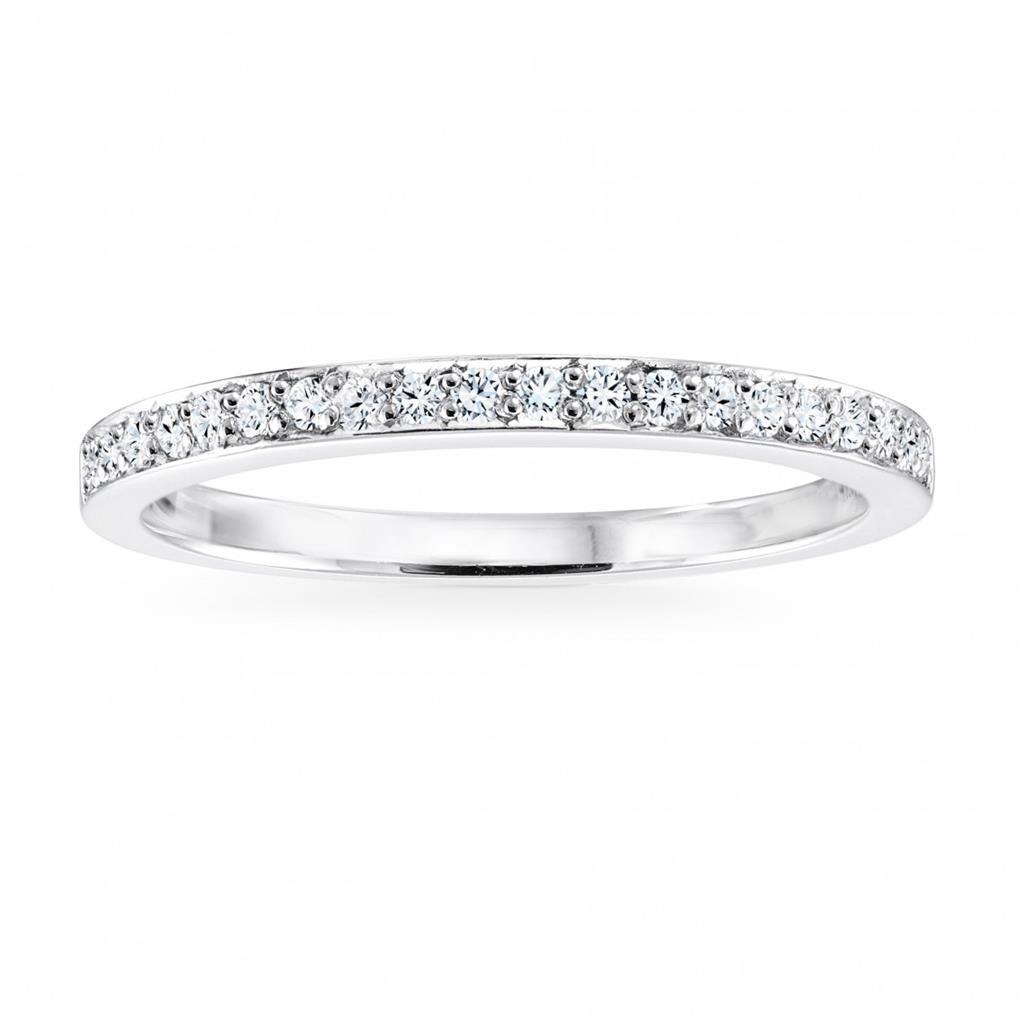 2.4 Ct Prong Set Diamond Women Anniversary Band 14K White Gold Band