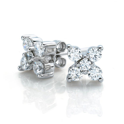  Round Diamond Stud Earring  White Gold New Stud Earrings