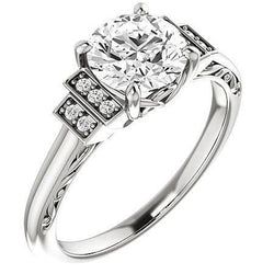 2.40 Ct Gorgeous Diamonds Wedding Ring With Accent White Gold