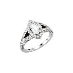 Marquise Natural Earth Mined Diamond Engagement Ring 2.70 Carats Halo Jewelry