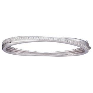 2.45 Ct Round Cut Diamond Bangle Bracelet 14K White Gold Bangle
