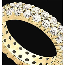 4.60 Carat Diamond Eternity Band Ring Yellow Gold Jewelry