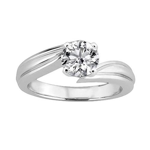 Gorgeous Style  Lady’s Fancy Wedding Engagement White Gold Diamond Solitaire Ring 