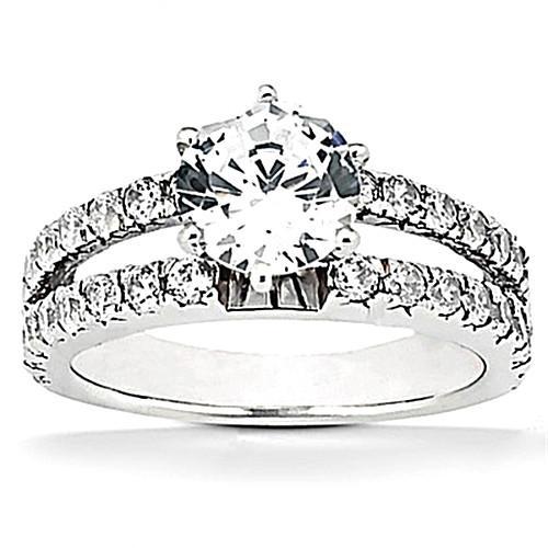 2.5 Carat Diamonds F Vvs1 Engagement Ring Prong Setting Engagement Ring