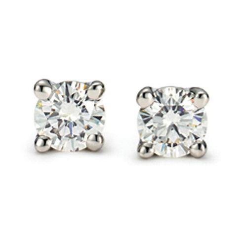Amazing  Diamond Women Stud Earrings White Gold 