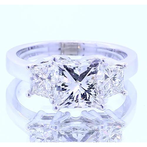 2.5 Carats Three Stone Diamond Round Engagement Ring Jewelry Three Stone Ring
