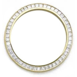 2.5 Ct Custom Princess Diamond Bezel To Fit Rolex Datejust Watch 36 mm