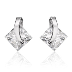 2.5 Ct Princess Cut Diamond Stud Earring 14K White Gold