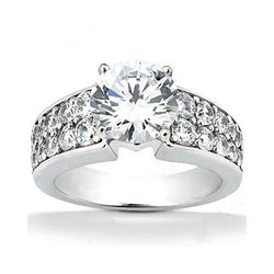 2.50 Ct. Women Diamond Ring Ring With Accents White Gold 14K