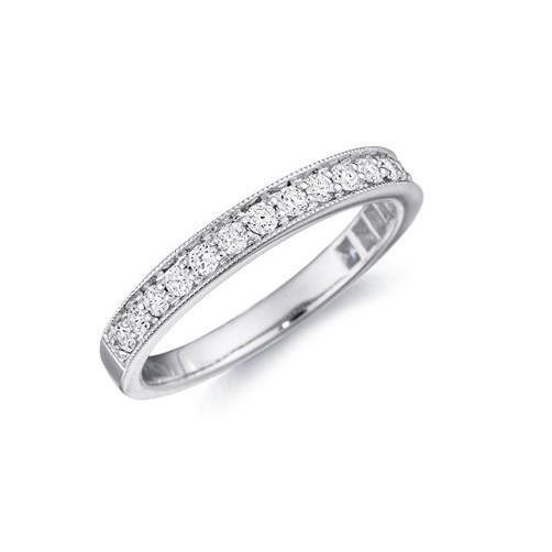 2.5 Ct Round Brilliant Cut Diamond Eternity Band 14K White Gold Eternity Band