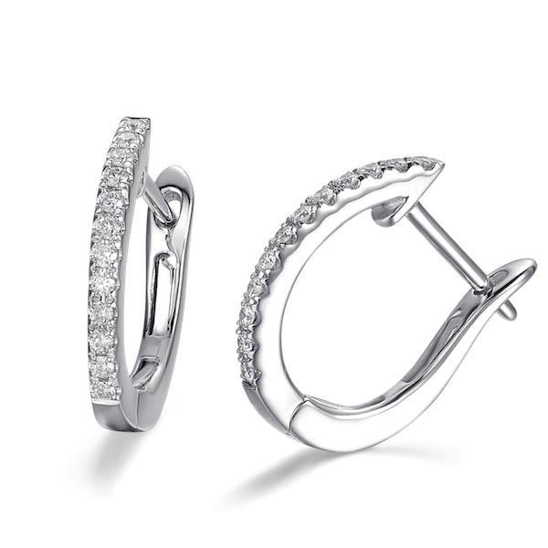 2.5 Ct White F Vvs1 Round Diamond Hoop Earring Hoop Earrings