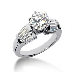 2.50 Carat Natural Earth Mined Diamonds Ring 3 Stone Style Engagement Ring