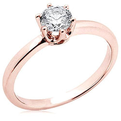 2.50 Carat Diamond Solitaire Ring Rose Gold Jewelry