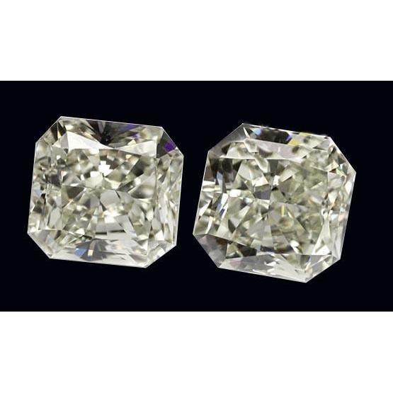 2.50 Carat Loose Radiant Diamonds Pair 1.25 Carat Each Diamond