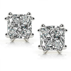 2.50 Carats Cushion Cut Diamond Stud Earring White Gold 14K Jewelry