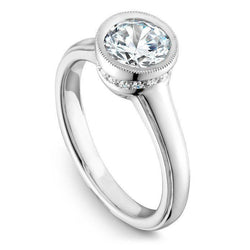 Real  Round Diamond Engagement Ring 2.55 Carats White Gold 14K