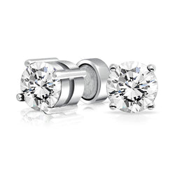3.50 Ct Lab Grown Diamond Ladies Stud Earrings White Gold 14K