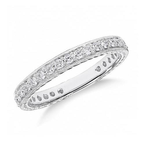 2.50 Ct Round Cut Diamonds Ladi Wedding Band 14K White Gold Band