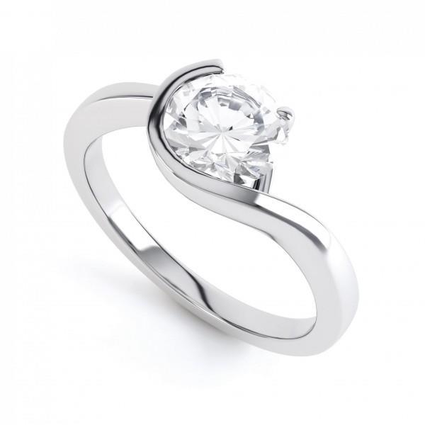  New High Quality Wedding Solitaire White Gold Diamond Anniversary Ring 