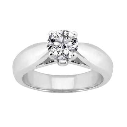  Lady’s Sparkling Unique Solitaire White Gold Diamond Anniversary Ring 