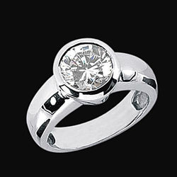 2.50 Carat Diamond Solitaire Ring H Si1 Men's Jewelry