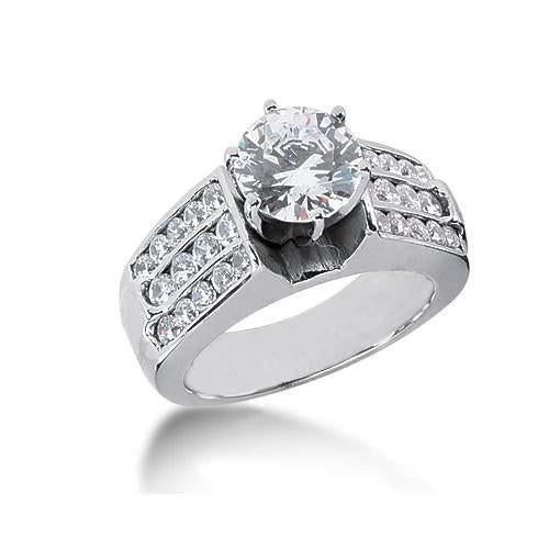 Unique Style White Sparkling Engagement White gold Anniversary Diamond Engagement Ring