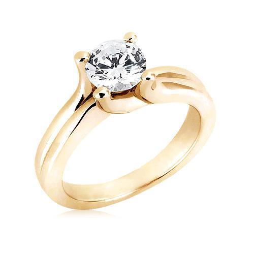 Round Sparkling Diamond Ring