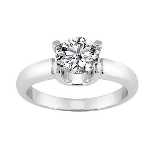 Round  Sparkling Diamond Engagement Ring Solitaire Ring