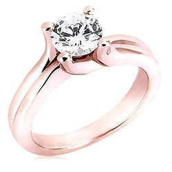 2.50 Ct. Round Diamond Solitaire Rose Gold Ring New