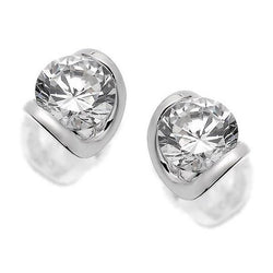 2.60 Ct F Vs1 Round Cut Natural Earth Mined Diamonds Ladies Studs Earring White Gold 14K