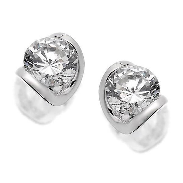 2.60 Ct F Vs1 Round Cut Diamonds Ladies Studs Earring White Gold 14K Stud Earrings