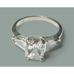 2.60 Ct Radiant Diamond Three Stone Style Ring Jewelry New