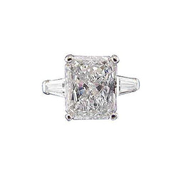 2.60 Carat Radiant Diamond Three Stone Anniversary Ring New