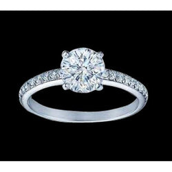 2.61 Ct. Round Women Diamond Engagement Ring White Gold