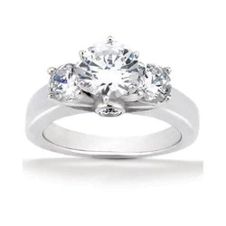 2.62 Carat F Vs1 Diamond Ring Diamonds 3 Stone Ring