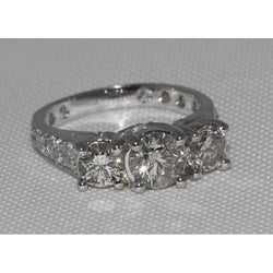 2.75 Carat Diamonds Engagement Ring White Gold Women Jewelry