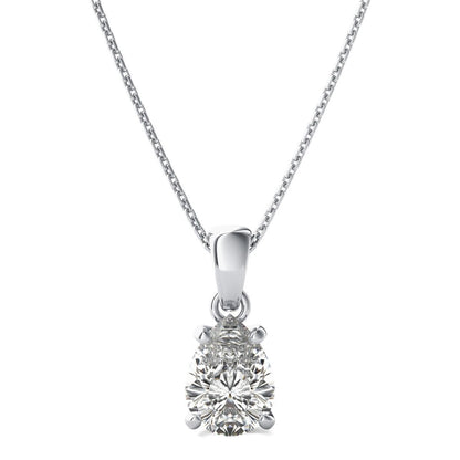 2.75 Carat Pear Cut Sparkling Diamond Pendant Necklace White Gold Pendant