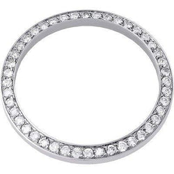 3 Ct Round Custom Mined Natural Real Diamond ( Not Lab Grown ) Bezel To Fit Rolex Date All Watch Models