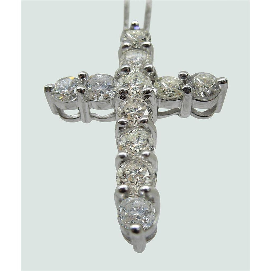 2.75 Ct Round Cut Diamond Cross Necklace Pendant Pendant