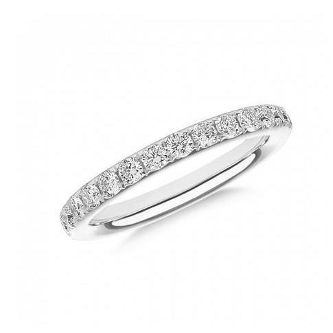 2.8 Ct Brilliant Cut Diamond Wedding Band 14K White Gold Band
