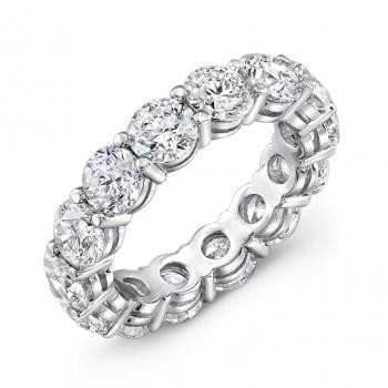 2.8 Ct Round Cut Diamond Eternity Wedding Band 14K White Gold Eternity Band