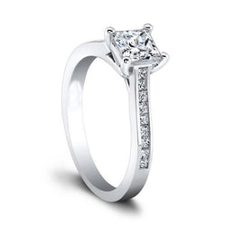2.80 Ct Princess Cut Diamonds Engagement Ring White Gold