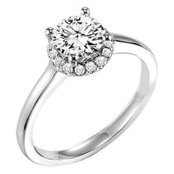 2.80 Ct Prong Set Round Diamond Ring Halo