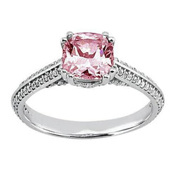 2.81 Ct. Cushion Pink Sapphire Engagement Ring Gemstone