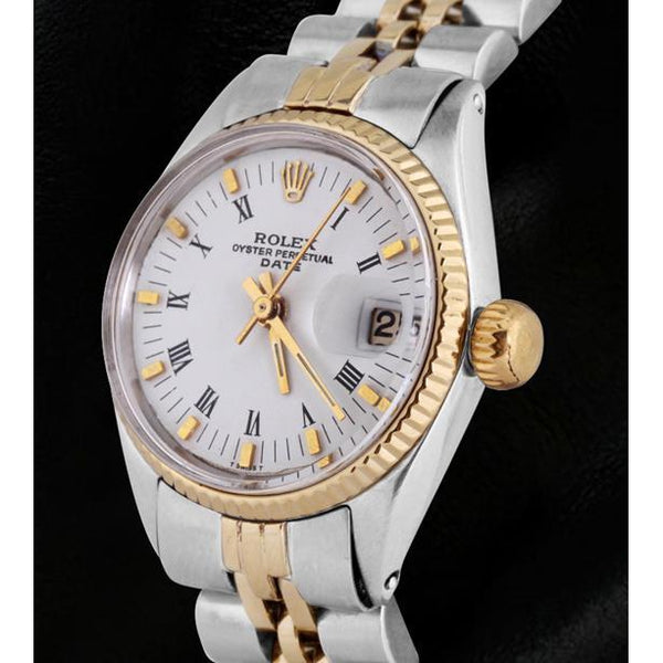 Rolex Rolex Two Tone Oyster Perpetual Date Watch Ladies Jubilee Bracelet