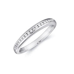 0.60 Carats Round Natural Earth Mined Diamond Half Eternity Wedding Band White Gold 14K
