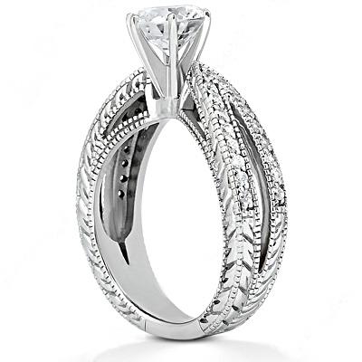 Solitaire Ring with Accents